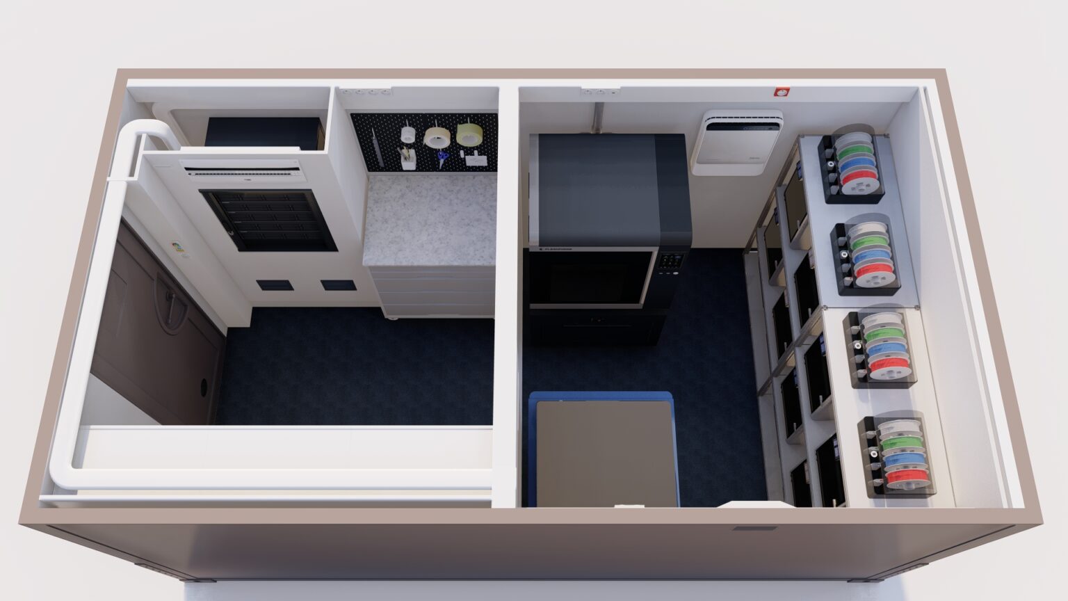 Mobile workshop for operational maintenance